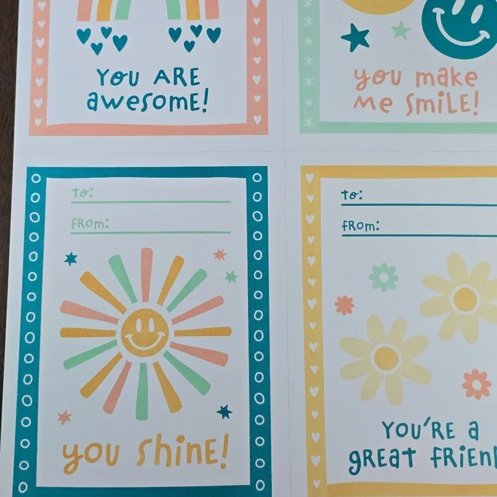 PrintWorks Multicolor Peer Recognition Cards, 8.5 x 11, 384 Cards, 96 Sheets